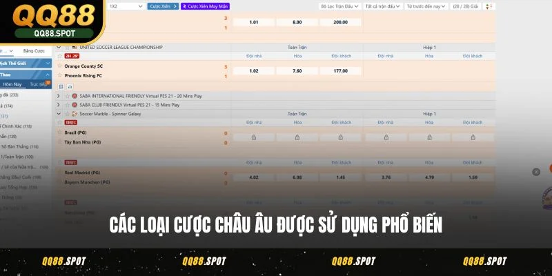 Kèo Châu Âu QQ88 - Đặt Cược Chuẩn, Rinh Thưởng Cực Nhanh 4 Các loại cược Châu Âu được sử dụng phổ biến