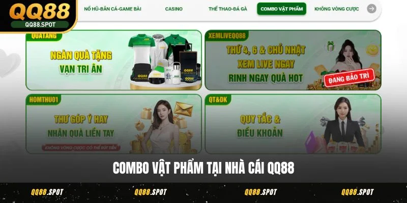 Khuyến Mãi QQ88 - Quy Tụ Đặc Quyền Thú Vị Cho Hội Viên 5 Combo vật phẩm tại nhà cái QQ88