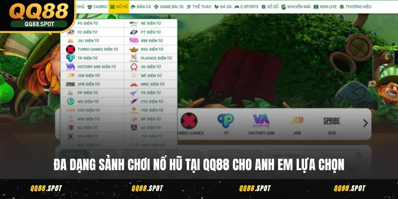 Đa dạng sảnh chơi nổ hũ tại QQ88 cho anh em lựa chọn