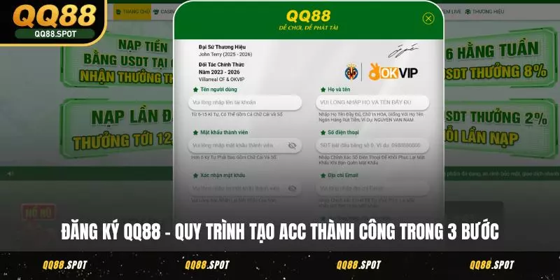 Đăng Ký QQ88 - Quy Trình Khởi Tạo Account Suôn Sẻ 3 thao tác 1 dang ky qq88
