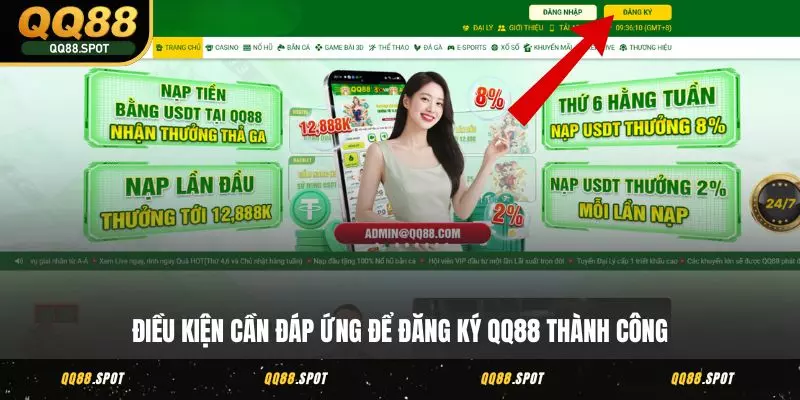 Đăng Ký QQ88 - Quy Trình Khởi Tạo Account Suôn Sẻ 3 thao tác 2 Điều kiện cần đáp ứng để đăng ký QQ88 thành công