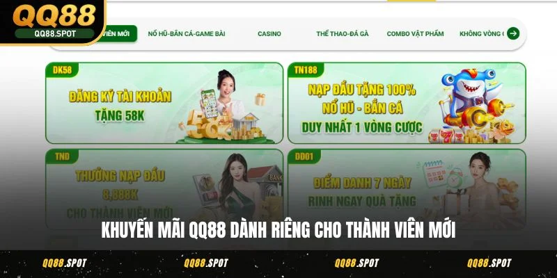 Khuyến Mãi QQ88 - Quy Tụ Đặc Quyền Thú Vị Cho Hội Viên 3 Khuyến mãi QQ88 dành riêng cho thành viên mới