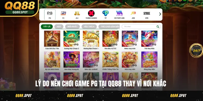 PG Điện Tử - Kho Tàng Trò Chơi Slot Đỉnh Cao Tại QQ88 2 Lý do nên chơi game PG tại QQ88 thay vì nơi khác