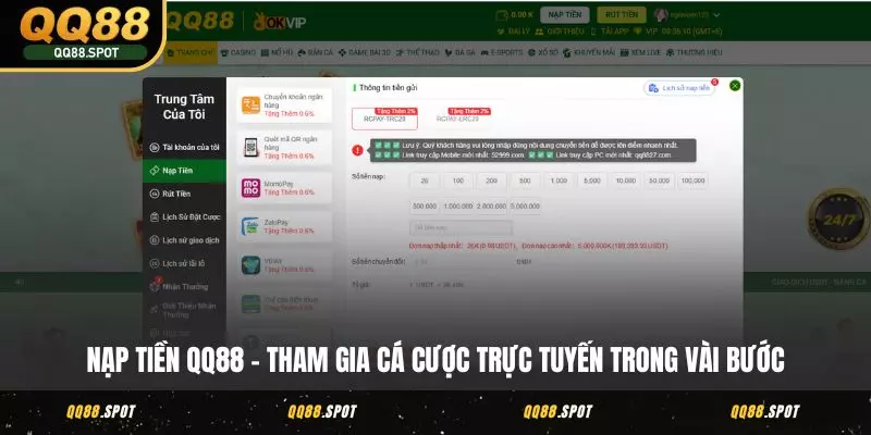 Nạp Tiền QQ88 - Khởi Đầu Vận May Ngay Nhận Quà Khủng 1 nap tien qq88