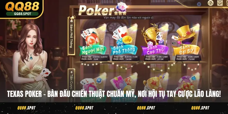 V8 Game Bài - Chốn Vui Chơi Sôi Động Bậc Nhất Tại QQ88 5 Texas Poker – Bàn đấu chiến thuật chuẩn Mỹ, nơi hội tụ tay cược lão làng!