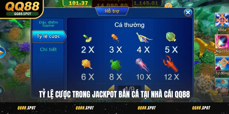 Jackpot Bắn Cá QQ88 - Vung Lưới Cực Chất, Bùng Nổ Cảm Xúc 5 Tỷ lệ cược trong Jackpot Bắn Cá tại nhà cái QQ88